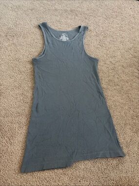 George Slate Dark Gray Ribbed Tank Dress